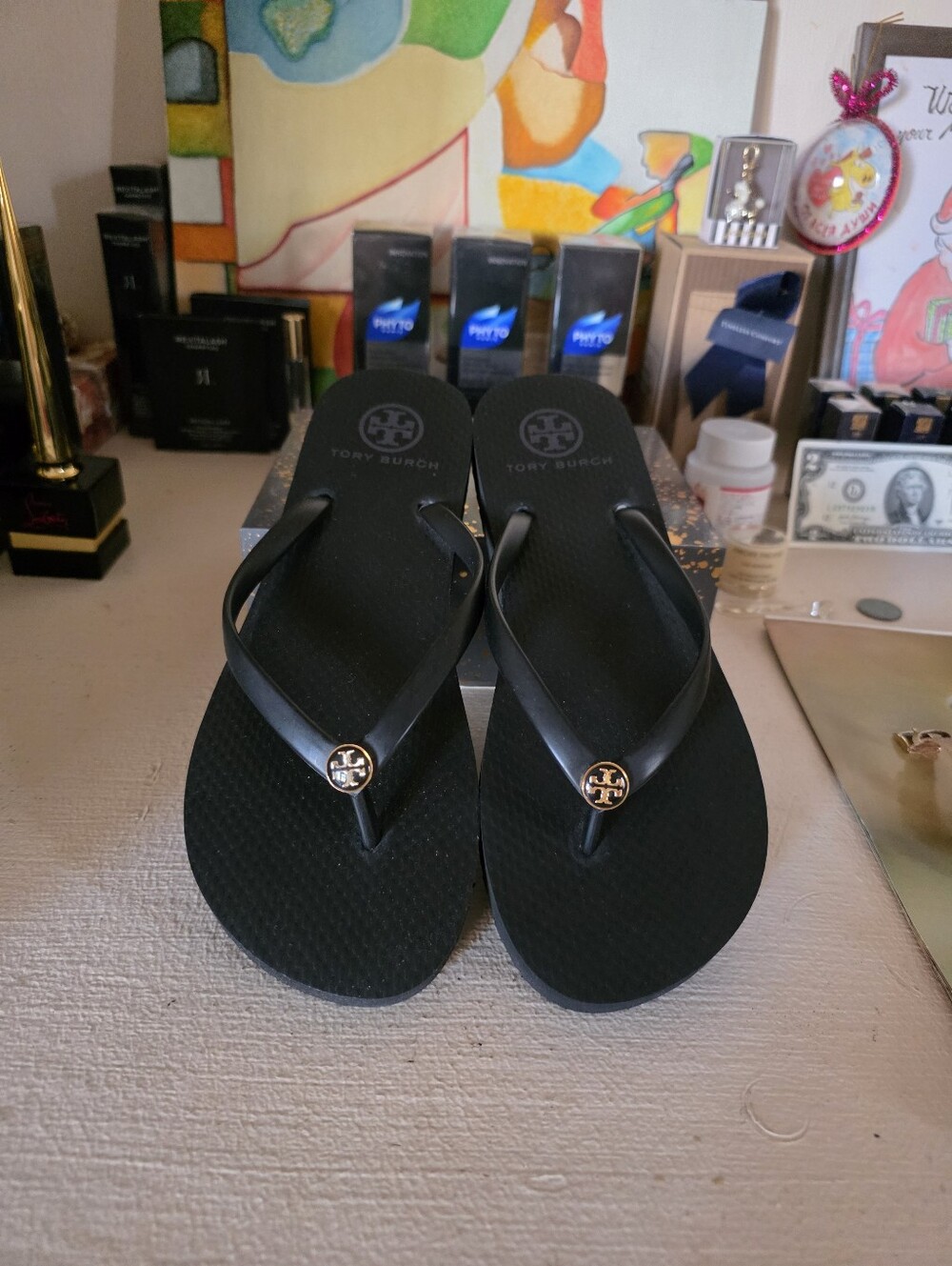 Tory Burch Flip Flops 8 M Discontinued Design